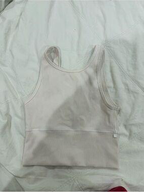 Lululemon Ribbed power pivot tank in cream